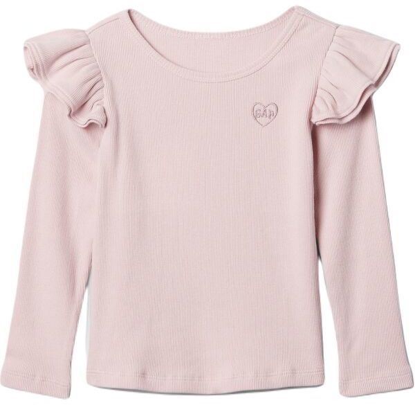 GAP V-JPN LONGSLEEVE BABY Dievčenské tričko, ružová, veľkosť 5Y