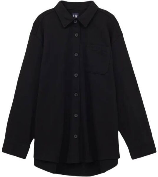 GAP FLEECE Dámska košeľa, čierna, veľkosť