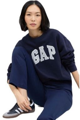 GAP HERITAGE CREW Dámska mikina, tmavo modrá, veľkosť