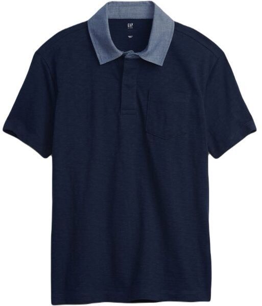 GAP CHAMBRAY POLO Chlapčenské tričko, tmavo modrá, veľkosť
