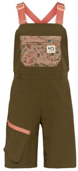 KARI TRAA SANNE BIB Dámske kraťasy s trakmi, khaki, veľkosť