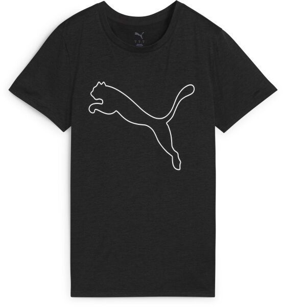 Puma W TAD ESSENTIAL HEATHER LOGO TEE Dámske tričko, čierna, veľkosť