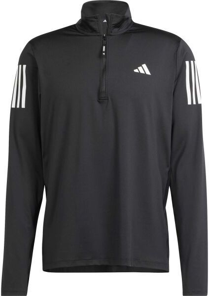 adidas OWN THE RUN HALF-ZIP Pánske bežecké tričko, čierna, veľkosť