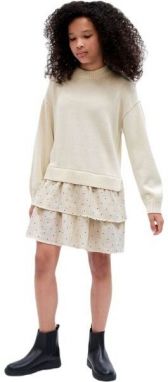 GAP S2W Dievčenské šaty, béžová, veľkosť