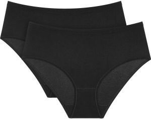 TRIUMPH SENSE OF COTTON MIDI 2P Dámske nohavičky, čierna, veľkosť