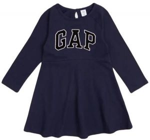 GAP V-FRCH LOGO Dievčenské šaty, tmavo modrá, veľkosť