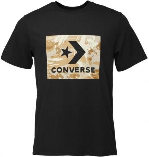 Converse STAR CHEV BRUSH STROKE KNOCK OUT CAMO FILL Pánske tričko, čierna, veľkosť