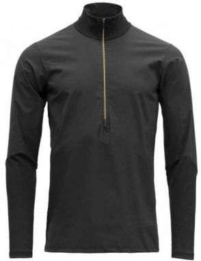 Devold RUNNING MERINO COVER ZIP NECK Pánska bežecká merino mikina, čierna, veľkosť