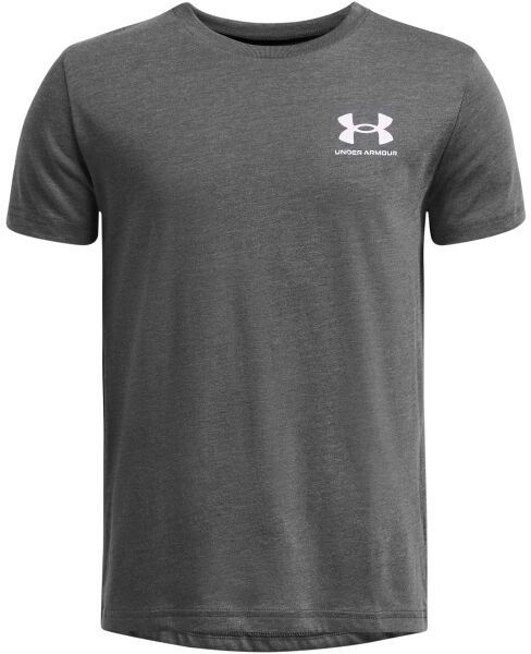 Under Armour SPORTSTYLE LEFT CHEST SS Chlapčenské polo Tričko s krátkym rukávom, tmavo sivá, veľkosť M