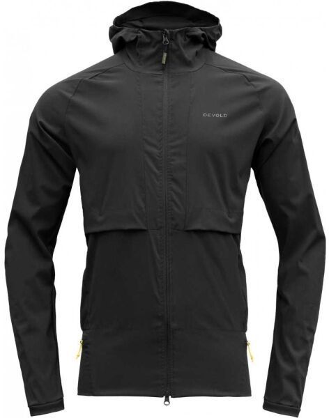 Devold RUNNING MERINO Pánska merino bežecká bunda, čierna, veľkosť