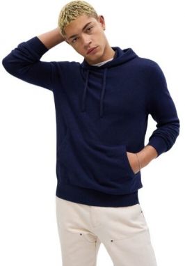 GAP CASHSOFT Pánska mikina, tmavo modrá, veľkosť