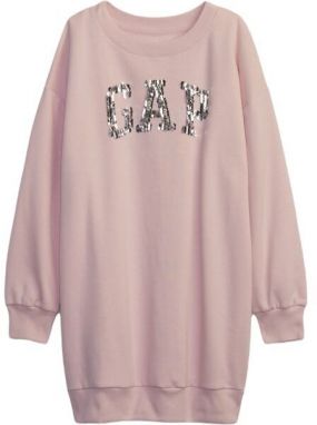 GAP FRCH FLEECE LOGO Dievčenské šaty, ružová, veľkosť