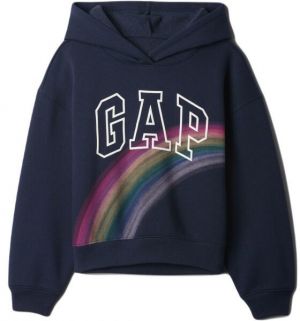 GAP V-OVRZD LOGO Dievčenská mikina, tmavo modrá, veľkosť