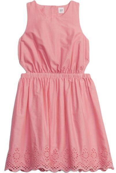 GAP CUT OUT EYELET Dievčenské šaty, ružová, veľkosť