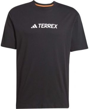 adidas TERREX LOGO TEE Pánske outdoorové tričko, čierna, veľkosť XXL