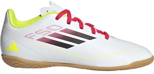 adidas F50 CLUB IN J Detská halová obuv, biela, veľkosť