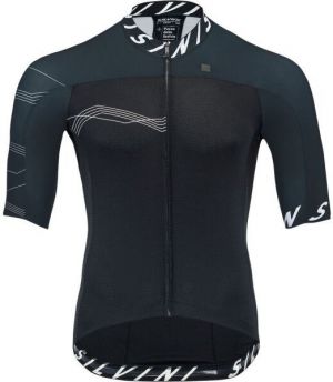 SILVINI STELVIO Pánsky cyklistický dres, čierna, veľkosť