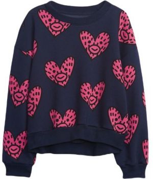 GAP FAPE ACTIVE CREW Dievčenská mikina, tmavo modrá, veľkosť