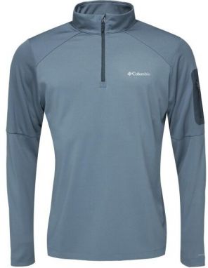 Columbia TECH KNIT 1/4 ZIP Pánska mikina, modrá, veľkosť