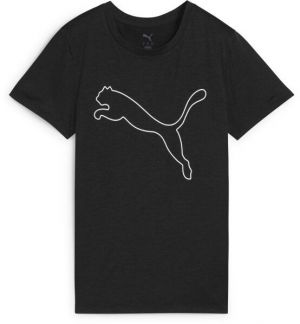 Puma W TAD ESSENTIAL HEATHER LOGO TEE Dámske tričko, černá, veľkosť
