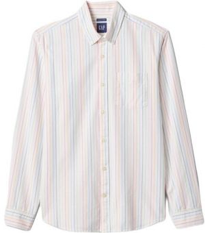 GAP OXFORD Pánska košeľa, biela, veľkosť