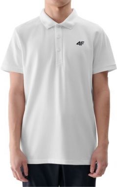 4F POLO SHIRT Pánske polo tričko, biela, veľkosť