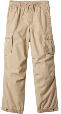 GAP POPLIN PARACHUTE JOGGER Chlapčenské nohavice, béžová, veľkosť