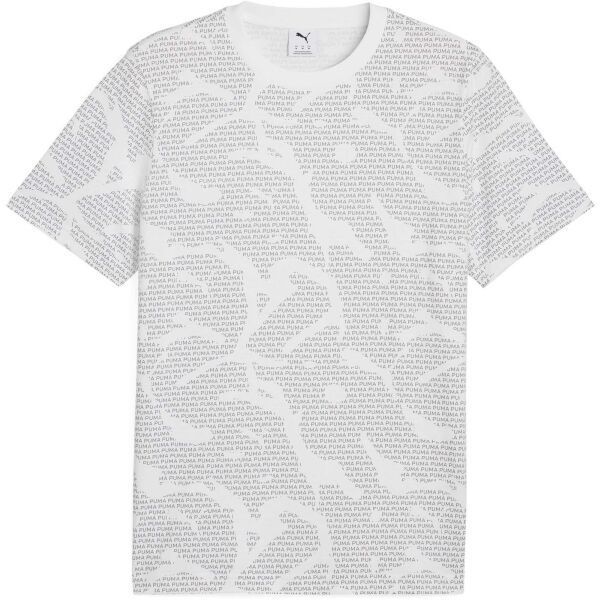 Puma ESSENTIALS LOGO LAB AOP TEE Pánske tričko, sivá, veľkosť