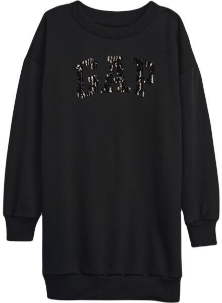 GAP FRCH FLEECE LOGO Dievčenské šaty, čierna, veľkosť