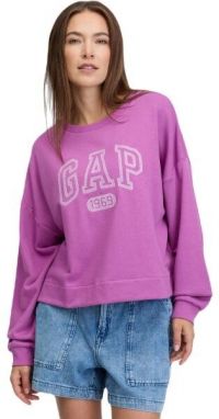 GAP FASHION LOGO Dámska mikina, fialová, veľkosť
