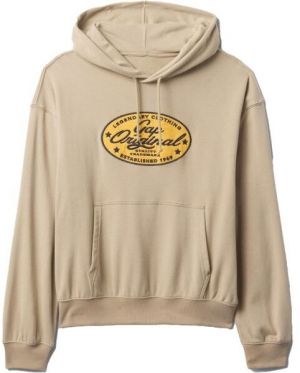 GAP LOGO ORIGINAL Pánska mikina, béžová, veľkosť