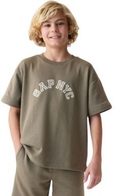 GAP FASHION LOGO Chlapčenské tričko, khaki, veľkosť