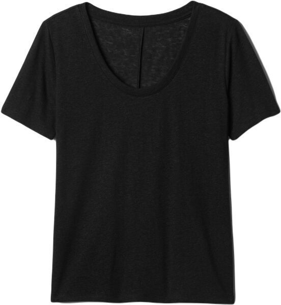 GAP V-SS LINEN SCOOP Dámske tričko, čierna, veľkosť