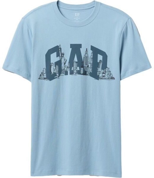 GAP NYC SKYLINE Pánske tričko, svetlomodrá, veľkosť