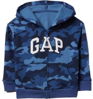 GAP V-FRCH LOGO Chlapčenská mikina, tmavo modrá, veľkosť 4Y