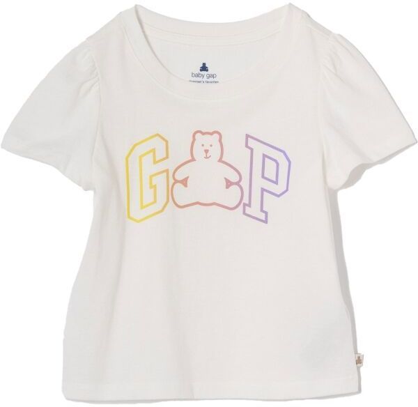 GAP V-FRCH VALUE LOGO Dievčenské tričko, biela, veľkosť 4Y