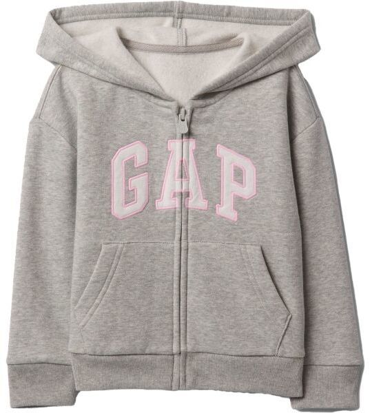 GAP V- FRCH LOGO Dievčenská mikina s logom, sivá, veľkosť 3Y