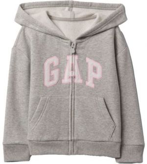 GAP V- FRCH LOGO Dievčenská mikina s logom, sivá, veľkosť 3Y