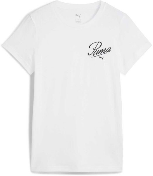 Puma ESSENTIALS SCRIPT TEE Dámske tričko, biela, veľkosť
