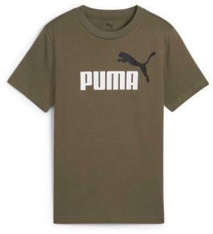 Puma ESSENTIALS 2 COLOR N0.1 LOGO TEE B Chlapčenské tričko, khaki, veľkosť