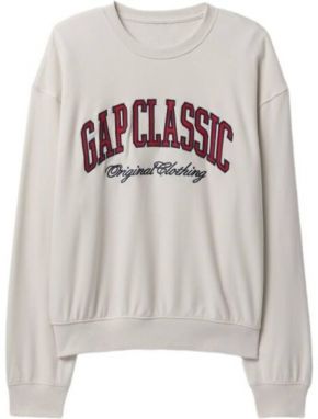 GAP CLASSIC LOGO CREW Pánska mikina, béžová, veľkosť