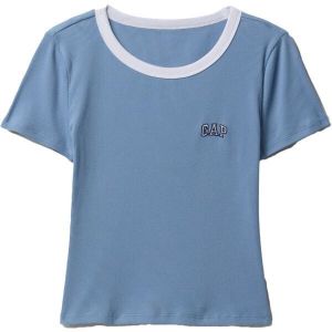 GAP SMALL LOGO RINGER Dámske tričko, svetlomodrá, veľkosť