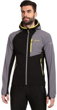 KILPI BALEO Pánska softshellová bežecká bunda, sivá, veľkosť XXXL