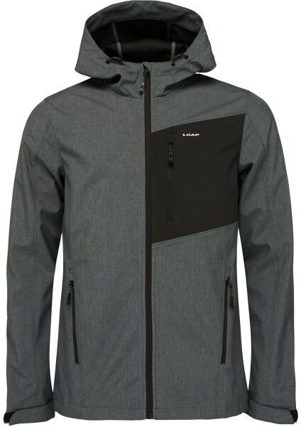 LOAP LARON Pánska softshellová bunda, tmavo sivá, veľkosť