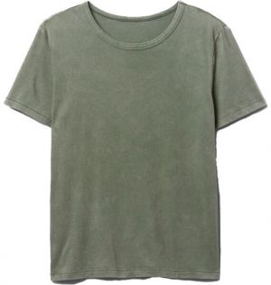 GAP ORGANIC VINT CREW 2 Dámske tričko, khaki, veľkosť