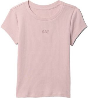 GAP FRENCH RIBBED LOGO Dievčenské tričko, ružová, veľkosť