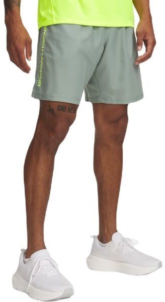 Under Armour WOVEN WORDMARK Pánske krátke nohavice, sivá, veľkosť