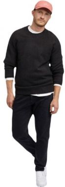 GAP RECYCLED WOOL CREW Pánsky sveter, čierna, veľkosť
