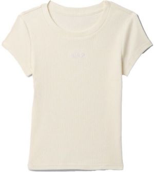 GAP FRENCH RIBBED LOGO Dievčenské tričko, béžová, veľkosť