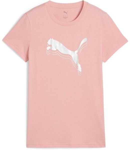 Puma ESSENTIALS METALLIC TEE Dámske tričko, ružová, veľkosť